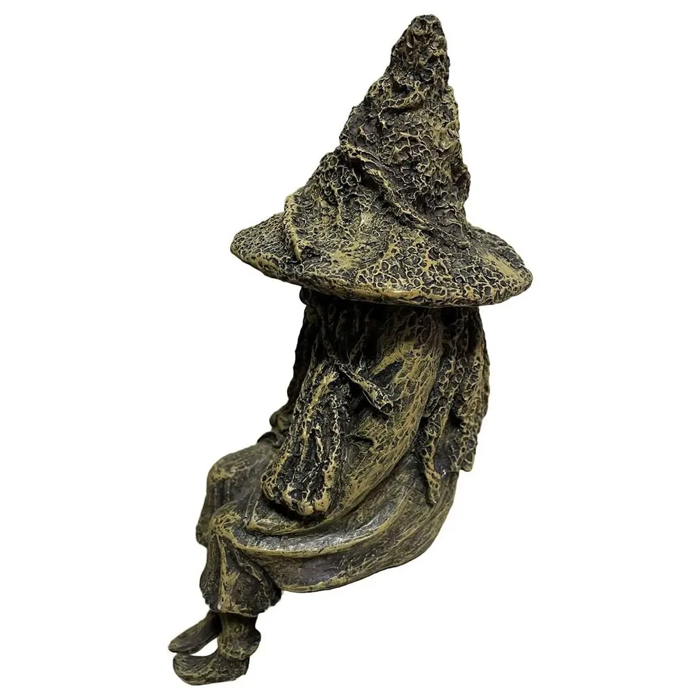 

Cool Gothic Seat Resin Ornaments Faceless Men In Black Resin Ornaments Holiday Gift Room Decorations