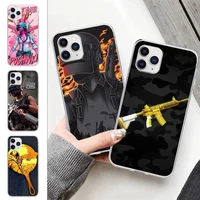 silicone popular game pubg telephone clear soft for iphone 11 12 pro max 5 6 7 8 plus x xs xs max xr se 2020 cvoer