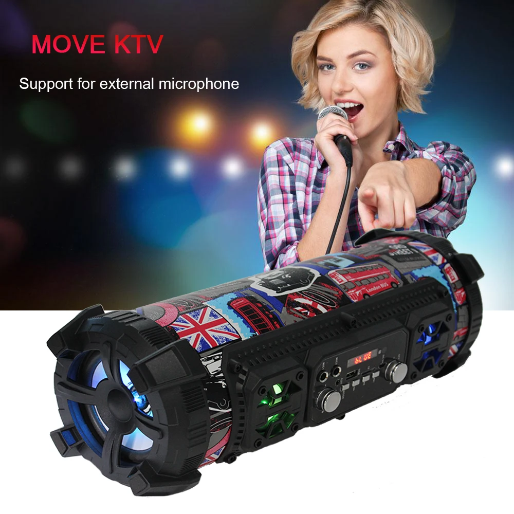 Hi-Fi портативная Bluetooth колонка fm-радио движение KTV 3D Звуковая система звуковая