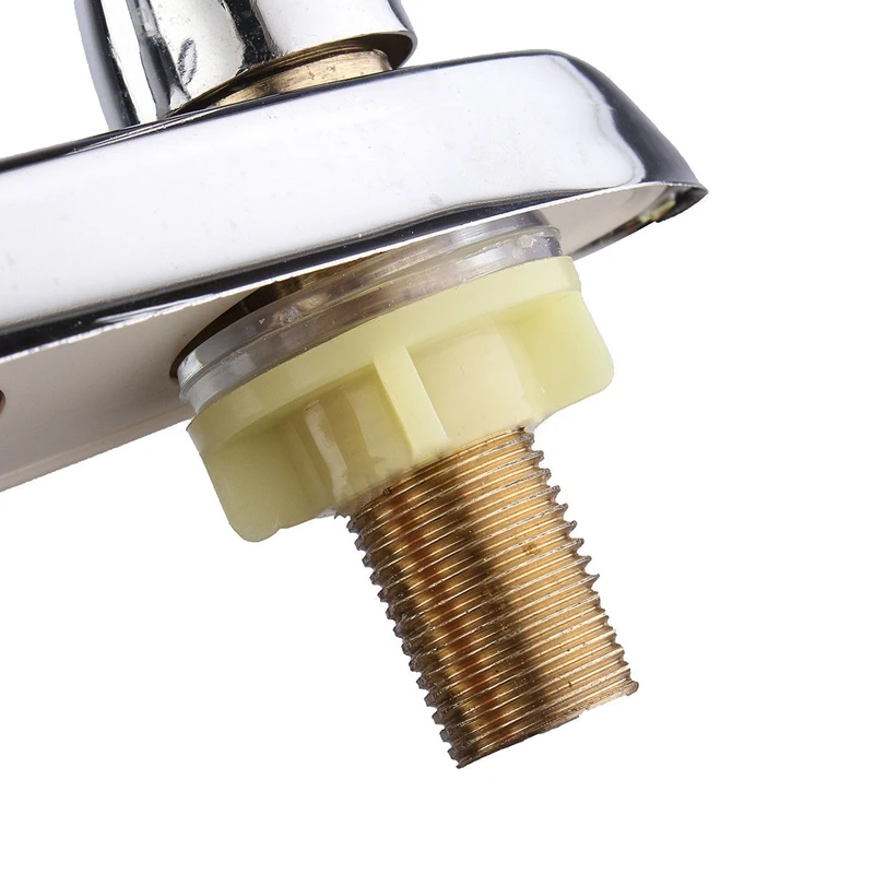 

NEW-Swivel Bathroom Kitchen Faucet Chrome Two Handle Hot Cold Sink Mixer Tap Sprayer