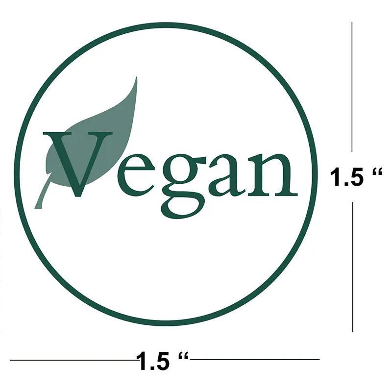 

Vegan Food Rotation Labels 1.5 Inch - Round Circle Dots 500 Adhesive Stickers