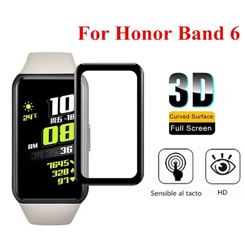 Защитная пленка для Huawei Honor Band 6 мягкая с закругленными краями | Электроника