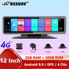 4-канальная панорамная камера заднего вида Android 9,0, Автомобильный видеорегистратор на приборную панель, видеорегистратор 4G, GPS-навигатор для автомобилей, видеорегистратор