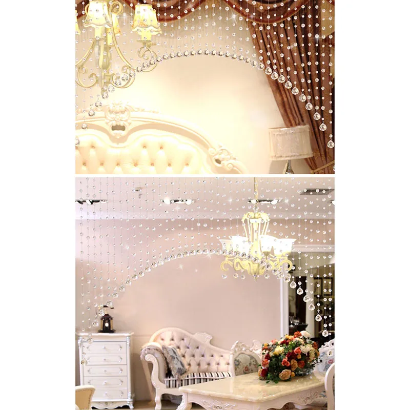 Стеклянные хрустальные бусины занавеска для окна или двери свадебный фон