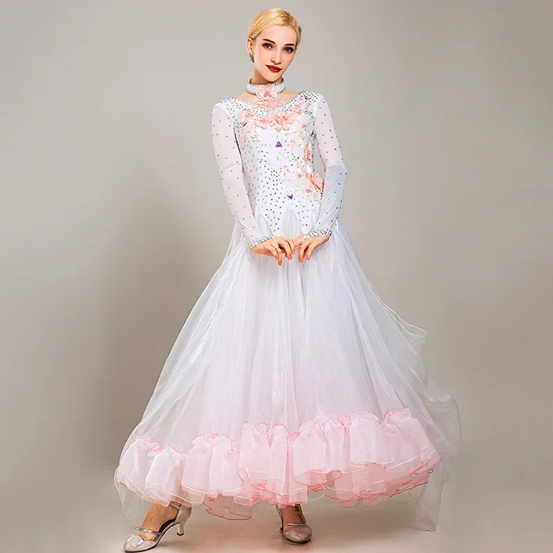 Новое современное танцевальное платье женское бальное для соревнований большие