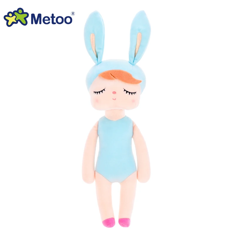 43 см милые мягкие наряды Metoo Angela Куклы Kawaii Кролик игрушка чучело Плюшевые игрушки для детей Рождественский подарок на день рождения - Цвет: blue