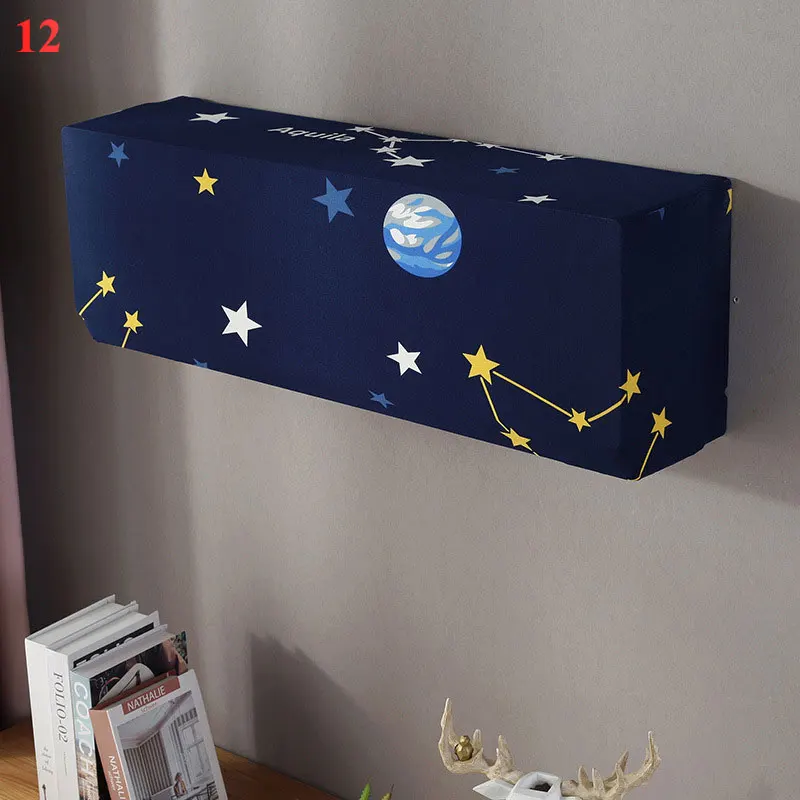 

1pc Air Conditioner Cover Beautiful Elastic Fabric Dustproof Protective Cover For Outside Air Conditioning Case