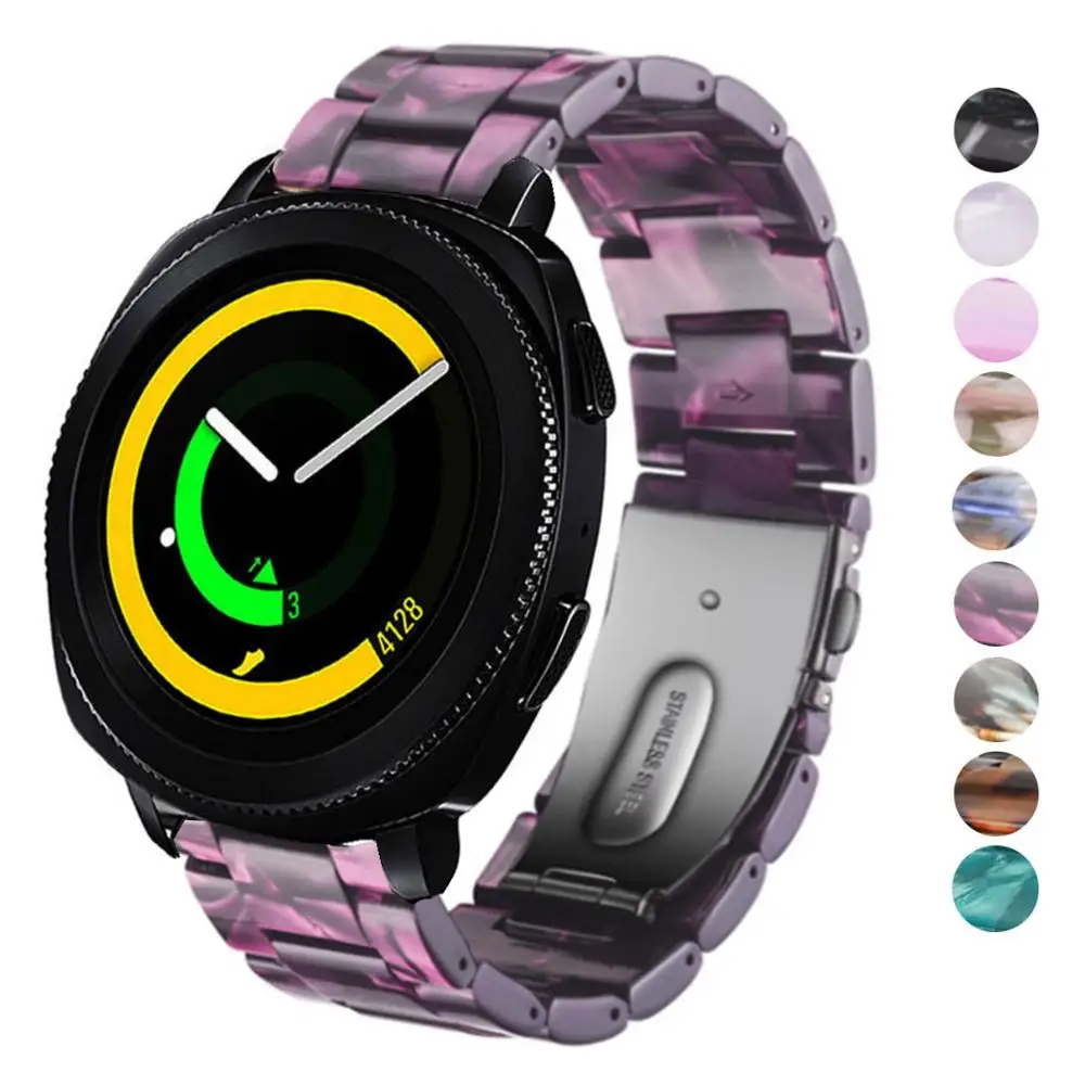 20 мм 22 мм ремешок для часов из смолы для samsung galaxy gear s3 ремешок из нержавеющей стали Пряжка galaxy 46 мм huawei gt ремешок для часов