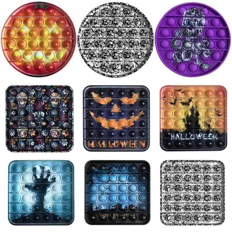 

Pop it Hot Halloween Push Bubble Fidget Toys Adult Stress Relief Toy Antistress Pop Soft Squishy Anti-Stress Gift Pop