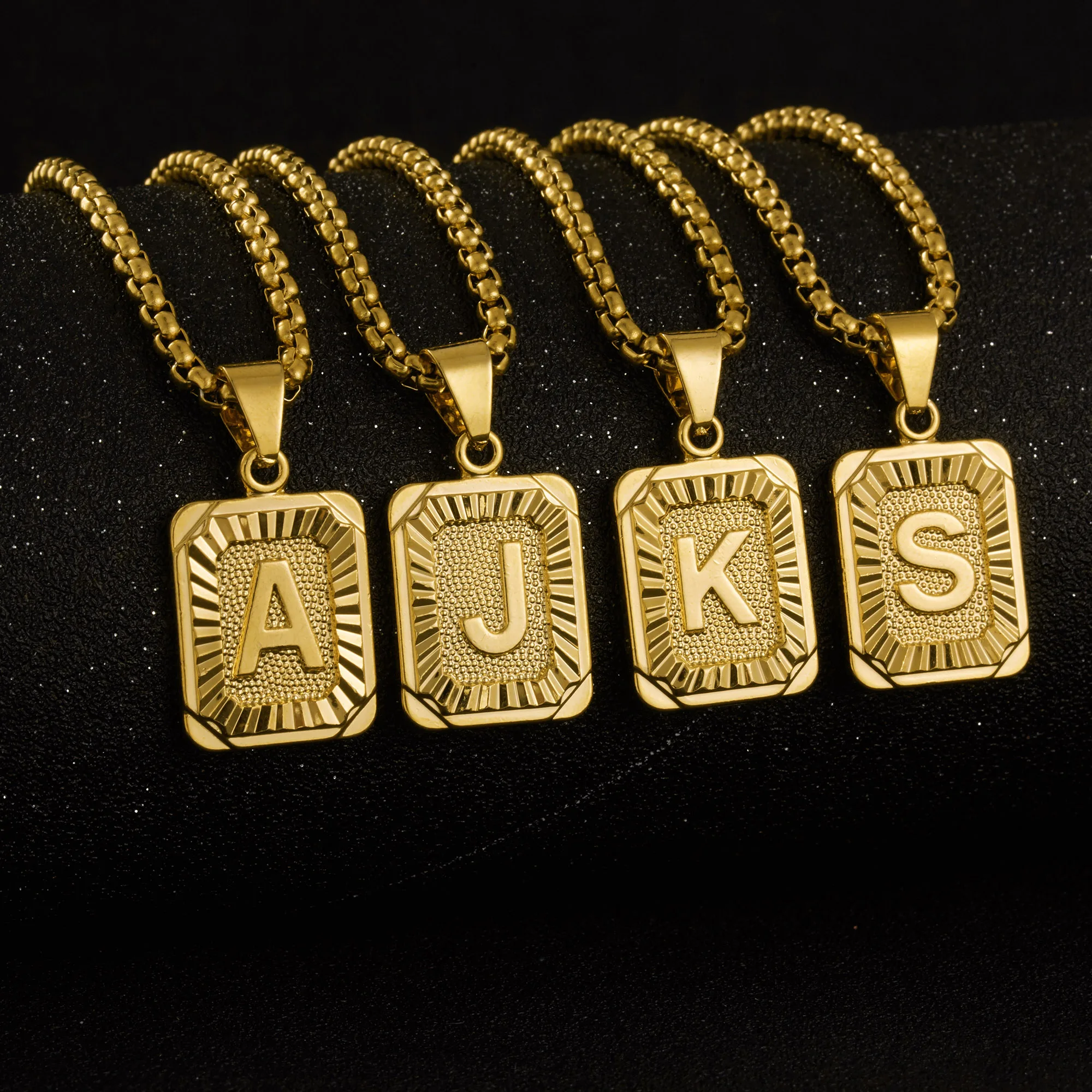 

A-Z Collar Con Inicial Hombre Mujer Collar De 26 Letras Oro Cumpleaños Joyas Regalo De Fiesta