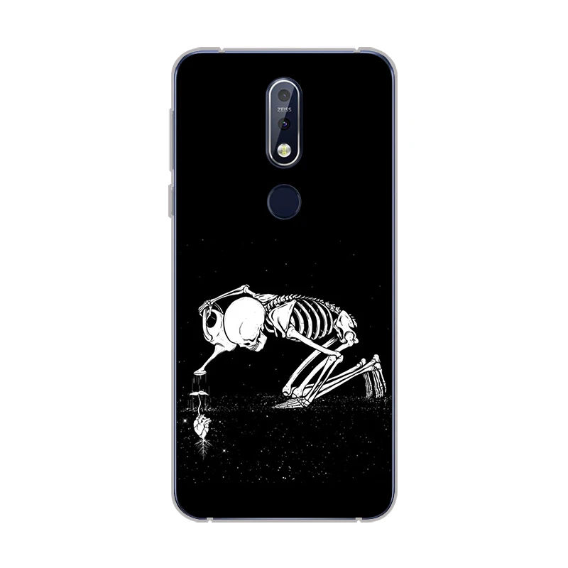 Чехол для телефона ciciber Funny Skull чехлы Nokia 8 1 7 6 5 3 2 Plus 9 PureView X7 X6 X5 X3 ТПУ|Бамперы| |