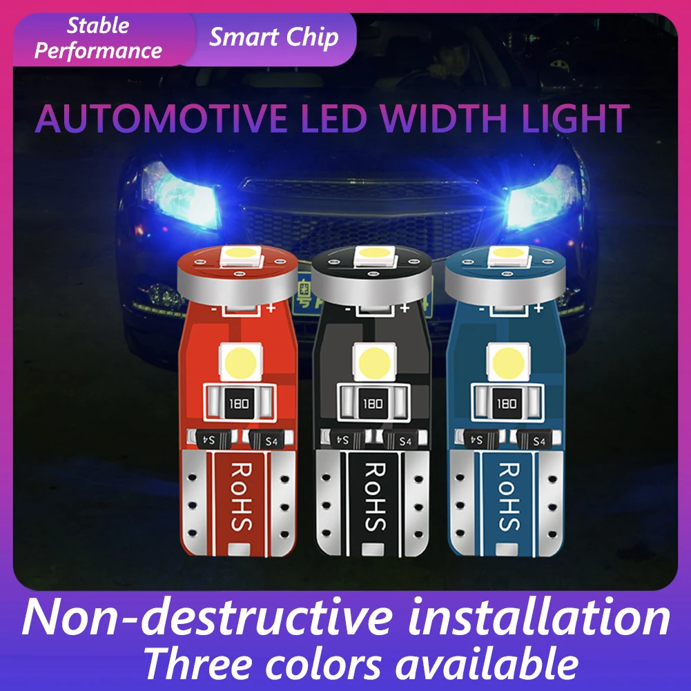 

Автомобильные лампы с клиновидным цоколем, Сверхъяркие светодиодные лампы T10 3030 3SMD, уникальные детали, портативные Автомобильные украшения...