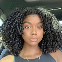 natural kinky curly human hair wigs for black women remy brazilian hair full machine made short curly bob human hair wigs allure