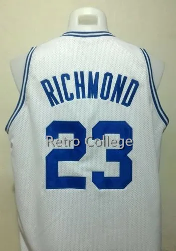 

23 Mitch Richmond Kansas State bule white Basketball Jersey Stitched Custom Any Number Name jerseys