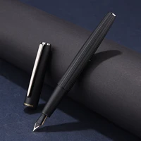 hongdian a3 metal fountain beautiful black golden nib eff 0 40 5mm size straight line writing ink pen for business office