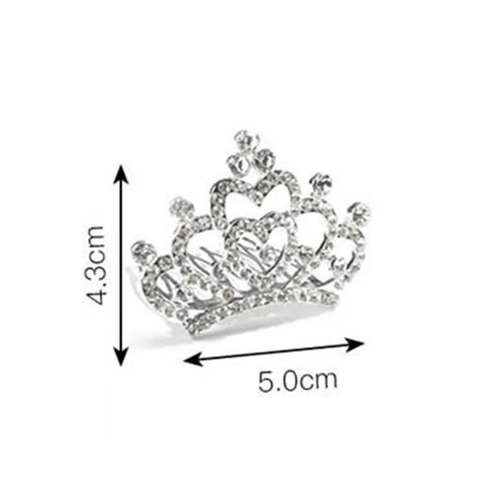 

1 Pcs Mini Tiara Hair Clips Princess Crown Comb Costume Accessories For Princess Party Girls Hair Combs Hairpin