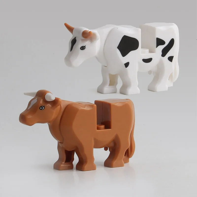 

Animal lock block model cute cow model farm detachable and rotatable toy to play lock block with children