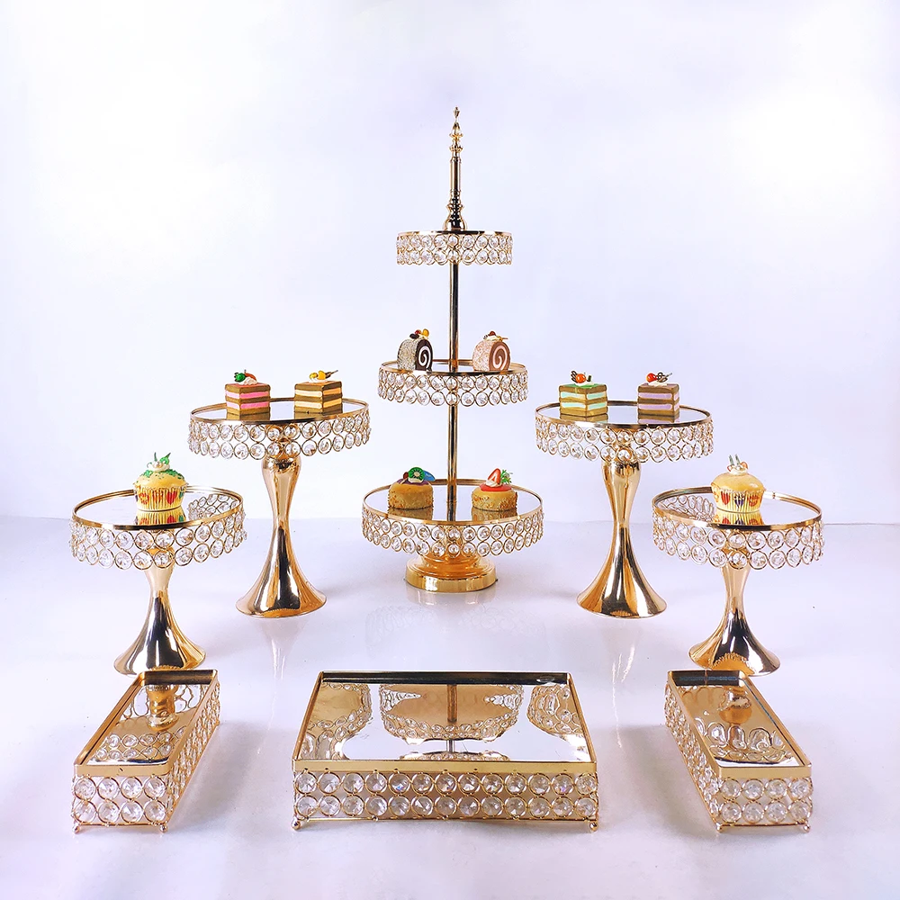 8 шт. акриловые зеркальные подносы для украшения свадебной вечеринки | Дом и сад