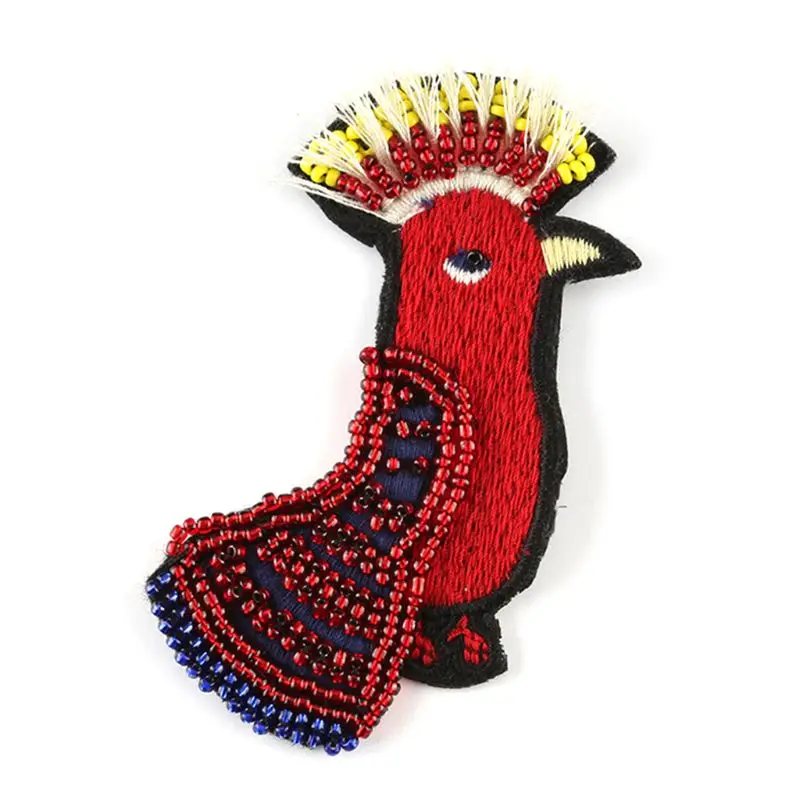 

DIY Embroidery Insect Animal Beaded Rhinestone Patches Small Bird Sew On/Iron On Applique for Bag Shoes Decorations