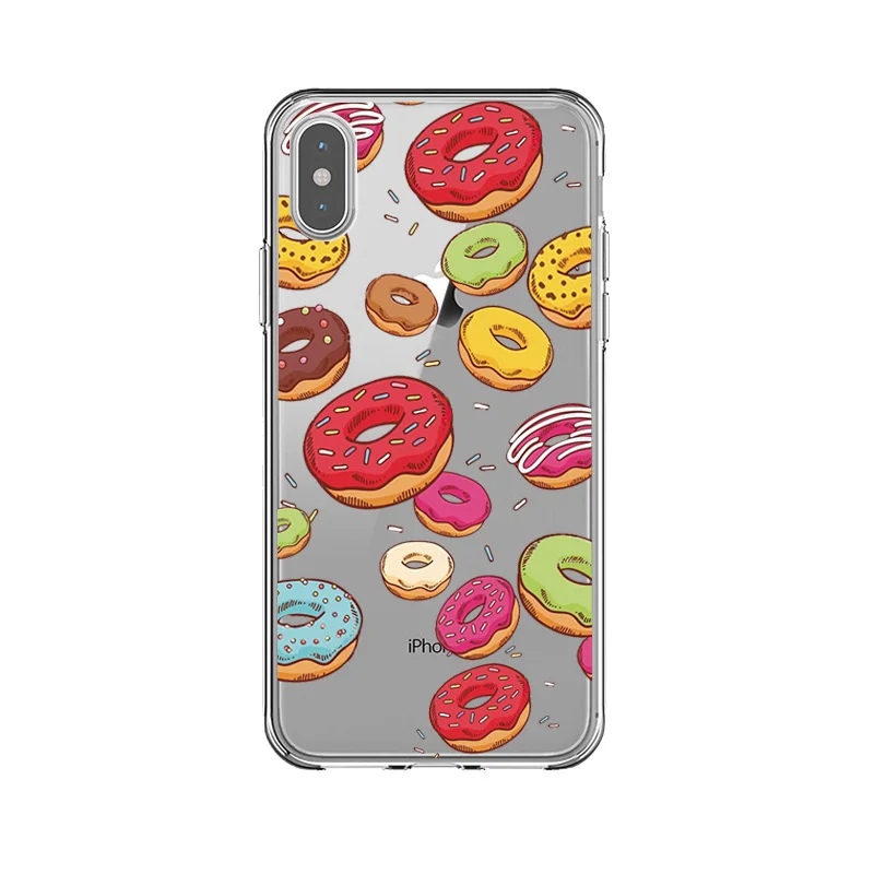 Чехол для телефона чехол iphone 11Pro Max мягкий силиконовый с изображением пончика
