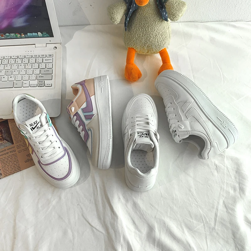 

2021 autumn Women Sneakers White Tennis Women Shoes Canvas Slip on Female Row Shoes Platform Flats Casual Ladies Vulcanize Shoes