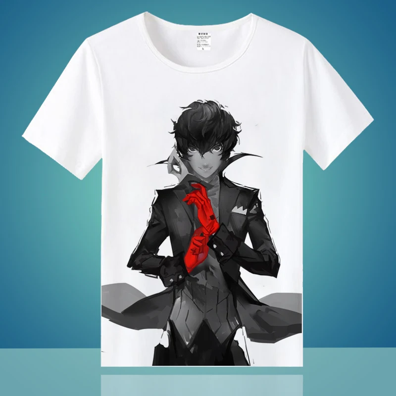 Персона 5 Косплей Футболка Акира Курусу Моргана Рен Амамия принт с героями