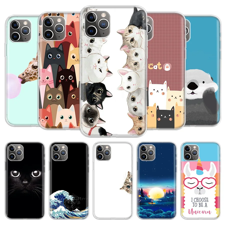 

Cat Bear Totally Brighten Cover Phone Case For iPhone 13 12 11 Pro 7 6 X 8 6S Plus XS MAX + XR Mini SE 5S Coque Shell Capa