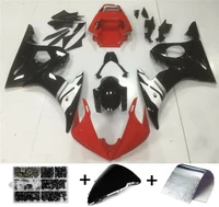 for yamaha 2003 2004 yzf r6 complete motorcycle fairing injection plastic kit red white