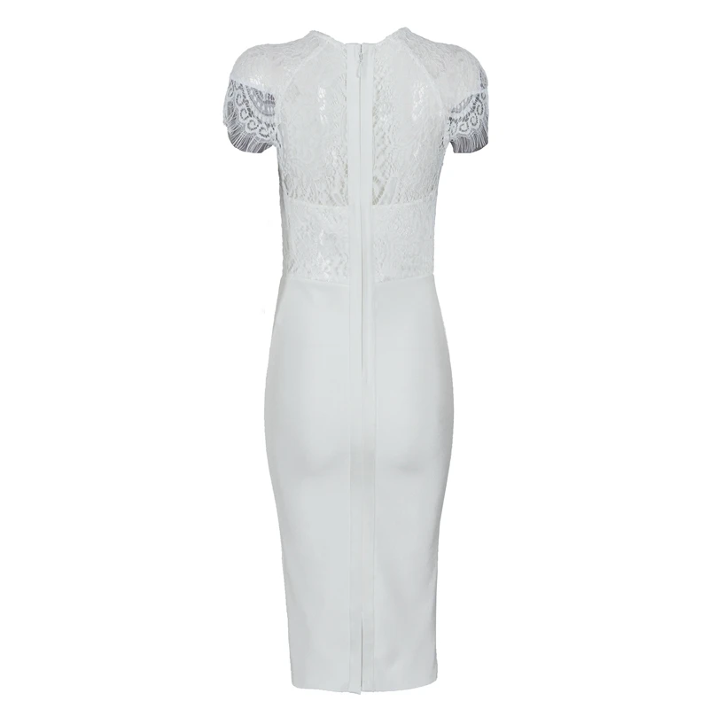 2019 модное сексуальное Белое черное кружевное Бандажное платье элегантное