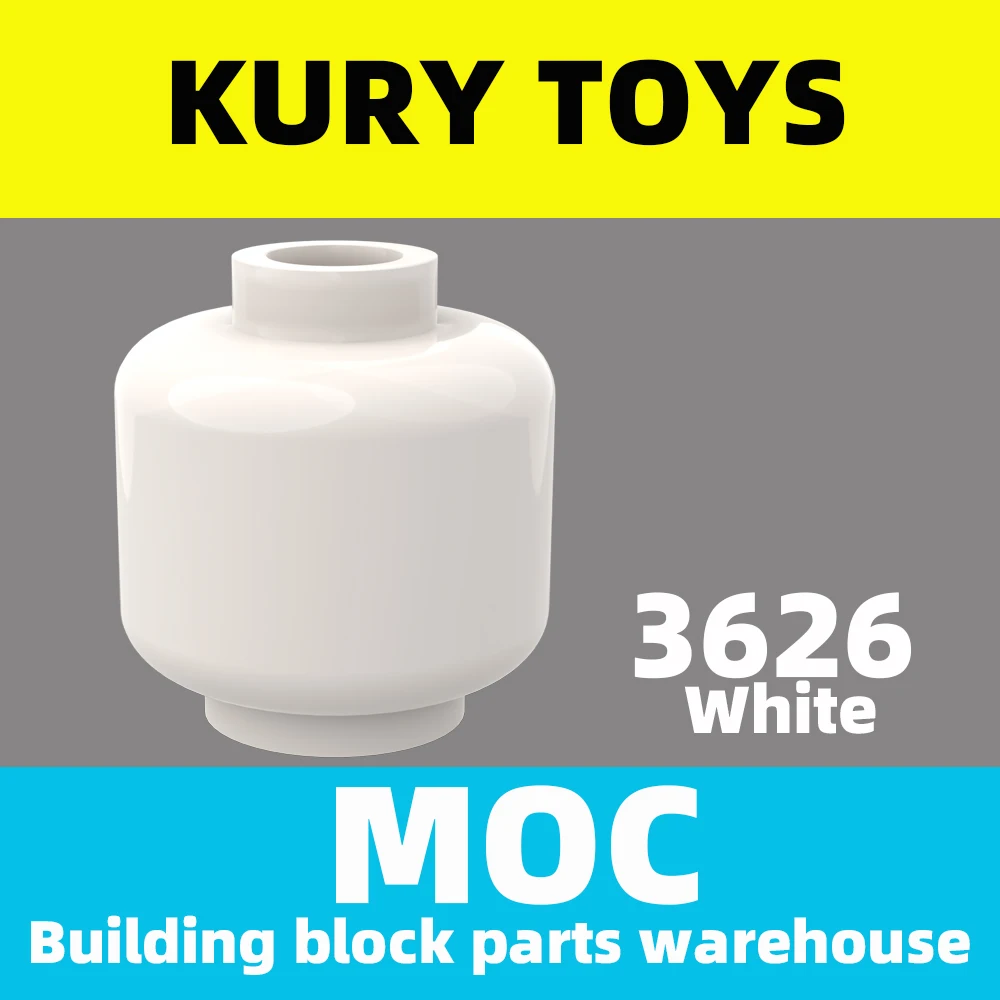 

Kury Toys DIY MOC For 3626 Building block parts For Head (Plain) - Blocked Open Stud #1