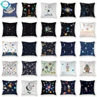 Космическая наука, полиэстер, наволочки, мультяшная Вселенная, космический корабль, декоративная подушка, чехол, наволочка для дивана, автомобиля, дома