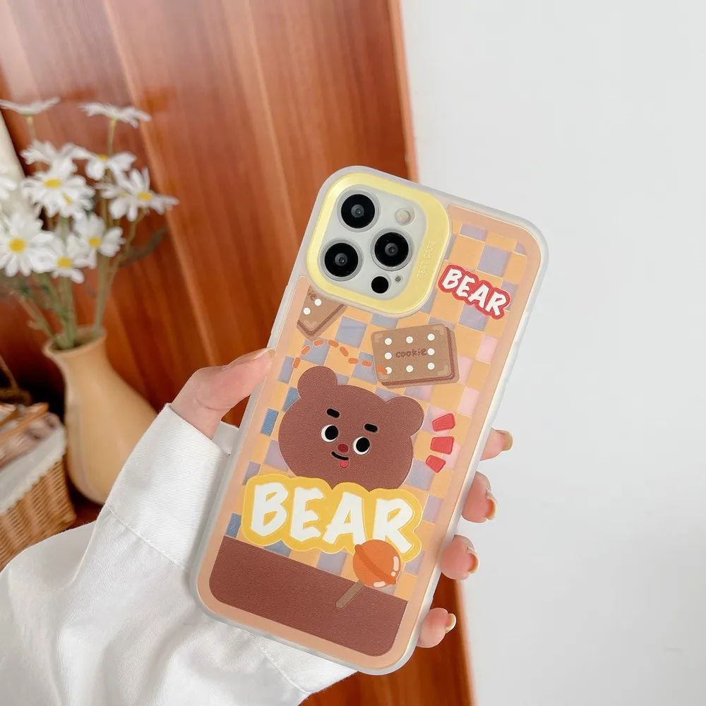 

Cartoon Bear Case For iphone 13 13Pro 13ProMax 11Pro 11ProMax 8 7Plus 11 12 12Pro 12ProMax X XSMAX XR Fall Proof Soft Shell