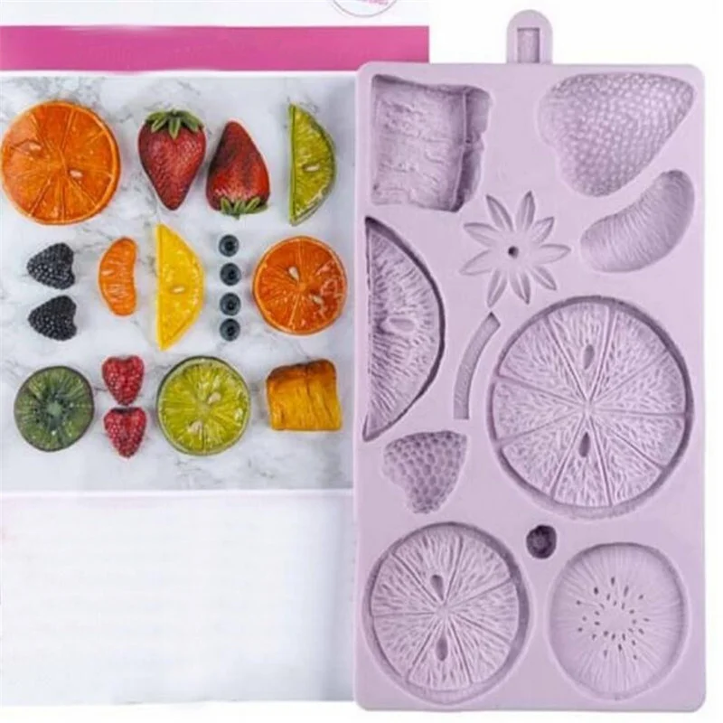 Новые фруктовые формы помадки торт силиконовые для приготовления конфет