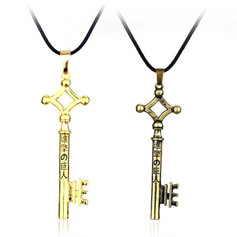 

Attack On Titan Necklace Cosplay Eren Key Shingeki No Kyojin Pendant Necklace For Men Women Gift Collier Trinket Ornaments