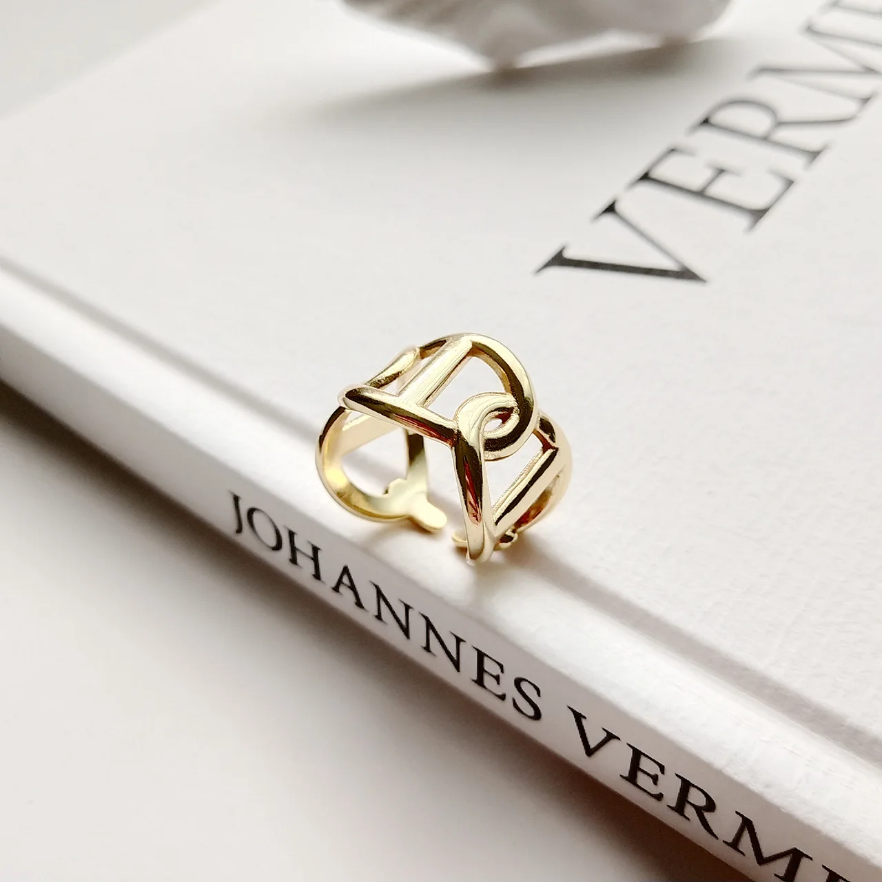 S925 стерлингового серебра Южная Корея открытый дизайн регулируемые кольца для