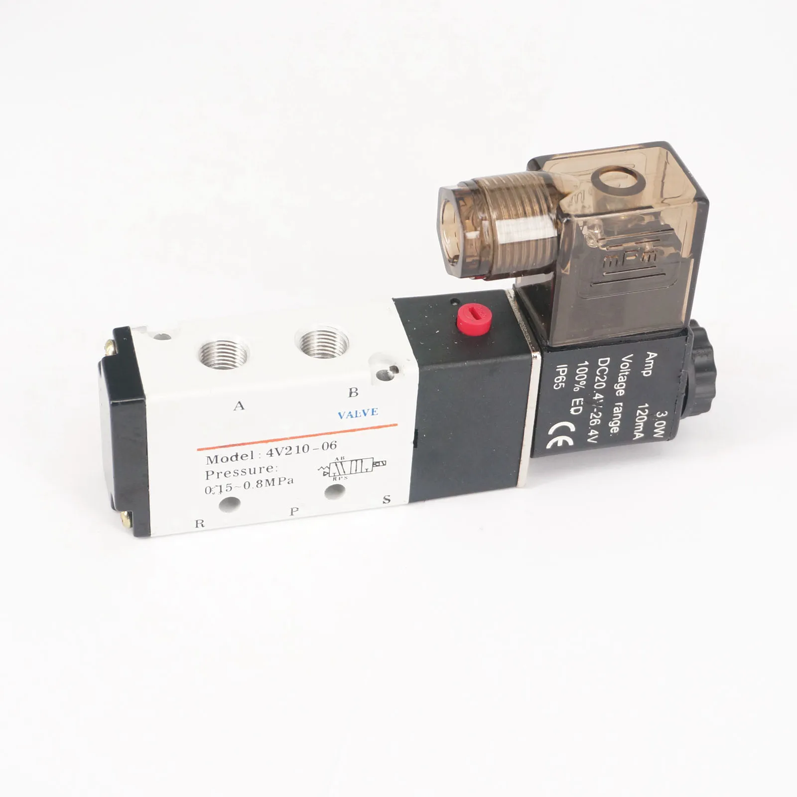 

4V210-06 1/8 "BSPT 12 В/24 В/110 В/220 В Стандартный Пневматический электромагнитный клапан