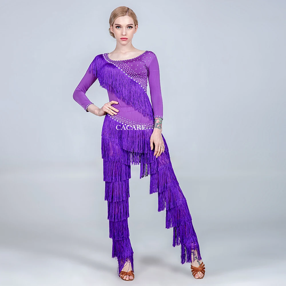 Женское платье для латинских танцев CACARE комплект из рубашки или брюк стандартные