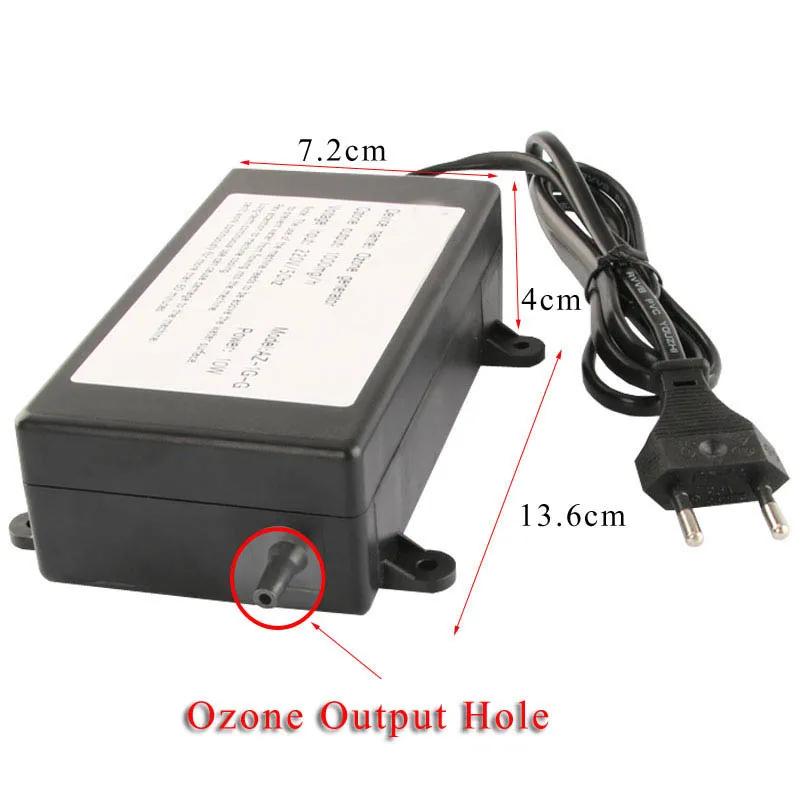 

220V 1000mg Ozone Generator Water Air sterilize Purifier Cleaner fruit vegetable fish tank disinfector