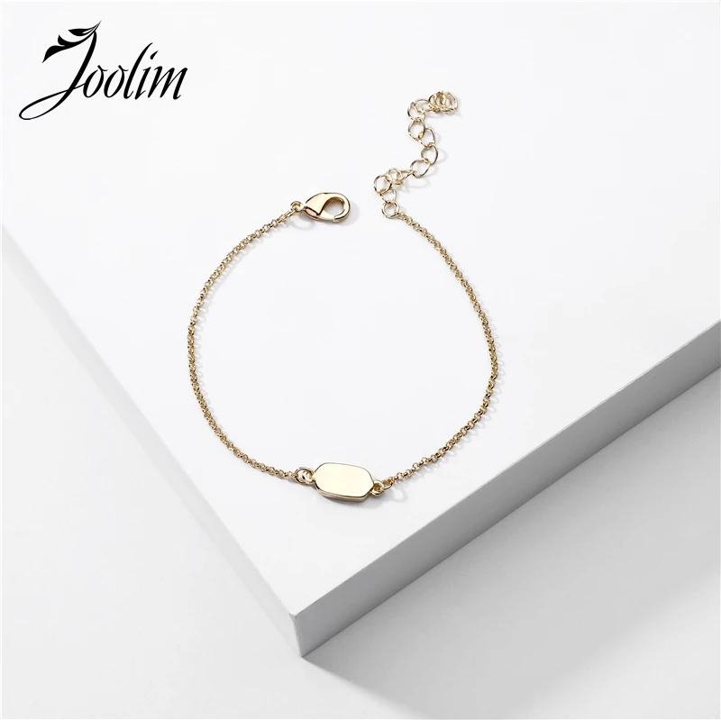 

Joolim Gold Color Hexagon Charm Bracelet