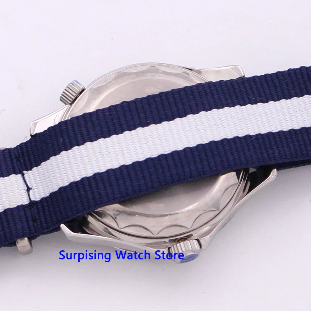 

Bliger 41mm Miyota Automatic Mechanical Mens Watch Nylon Strap Sapphire Crystal Luminous Waterproof Calendar Wristwatch Men