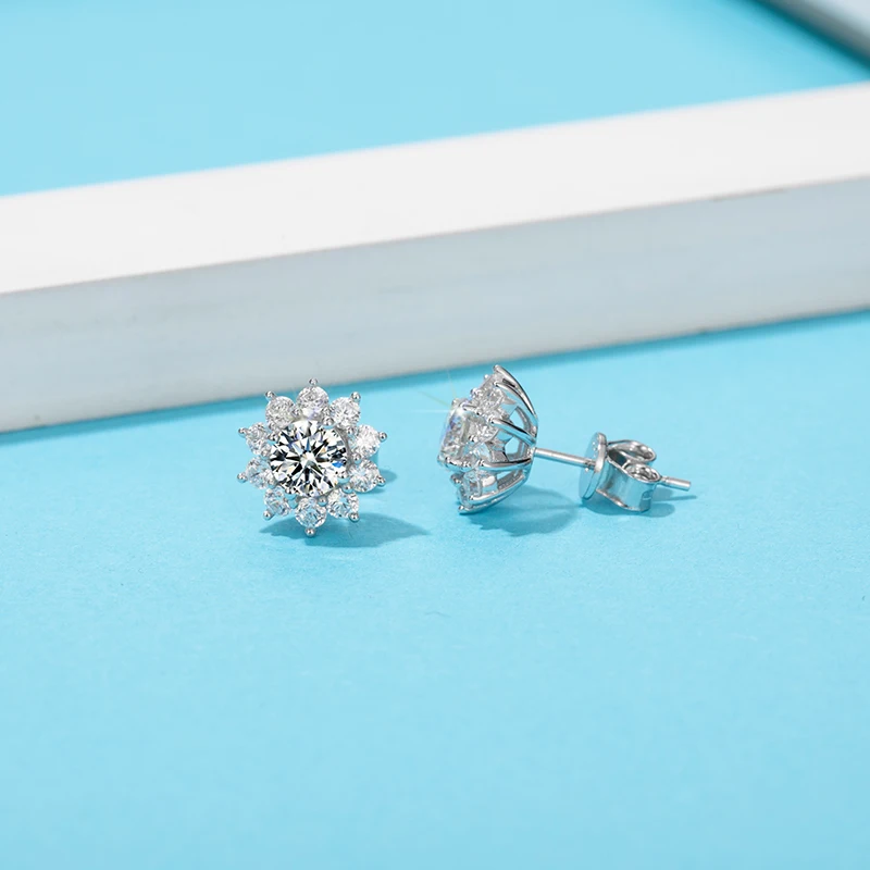 Hot Selling On Ins Sparkle Silver Jewelry Set Factory Wholesale Price Moissanite Diamond Ring Earrings Necklace Bracelet | Украшения и