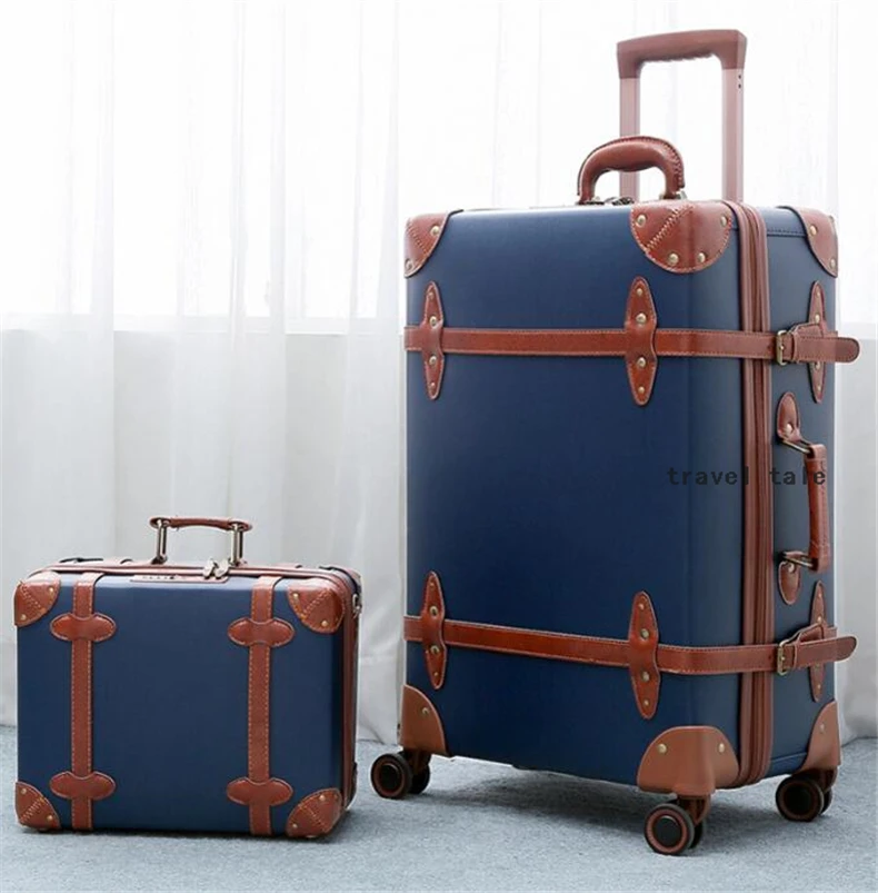 CARRYLOVE 2" 24" 2" inc. Женская Ретро кожаная сумка для багажа spinner trunks box trolly винтажный чемодан на колесах