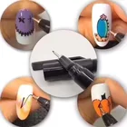 1 шт. модная ручка граффити для дизайна ногтей Черного Цвета УФ-лак для рисования Гель-лаком кисть для рисования подводки сделай сам цветок абстрактные инструменты для дизайна ногтей