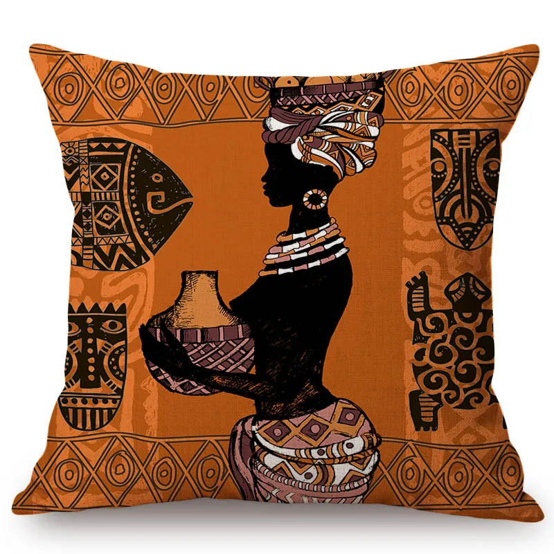 Классический Африканский Племенной танцующий женский чехол на диванную подушку