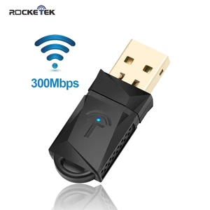 Rocketek мини Сетевая карта USB WiFi адаптер 300 Мбитс Wi-Fi адаптер ПК Wi-Fi ключ 2,4G USB Ethernet приемник для Windows