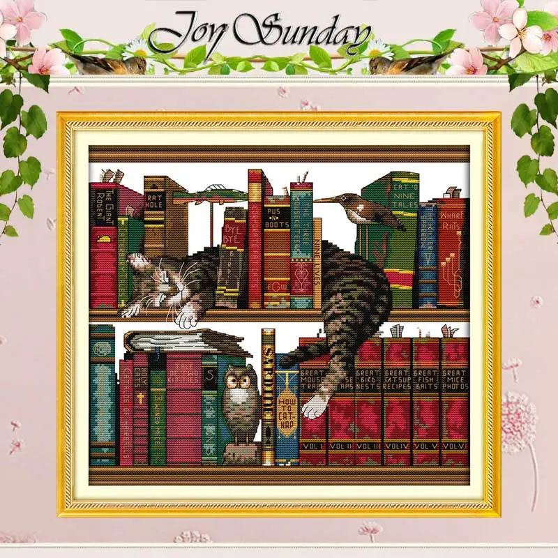 Sleeping curious cat Animals counted 11CT 14CT Cross Stitch Sets DIY Chinese Cross-stitch Kits Embroidery Needlework Home Decor | Дом и сад