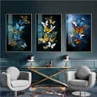 Картина с абстрактными золотыми крыльями, Бабочка, 5d, алмазная вышивка крестиком, квадратнаяКруглая Мозаика, алмазная вышивка, настенное искусство