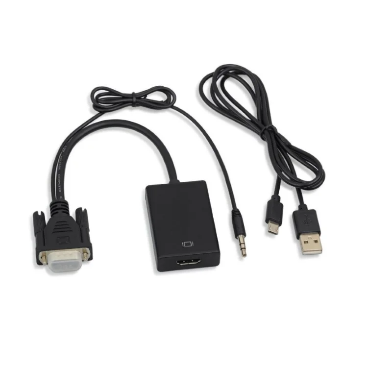 Простой Компактный адаптер USB 1080P с аудиовыходом 3 5 мм для ноутбуков ПК ТВ HD