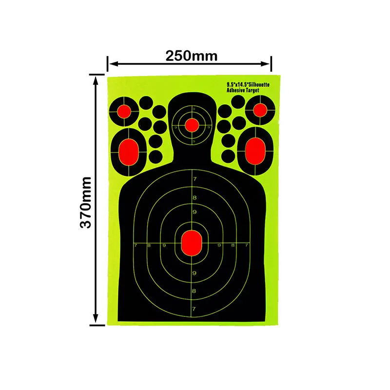 

5pcs 37*25cm Self Adhesive Shoot Target Paster Aim Hunt Training Target Papers Stickers Fluorescent Target Training Accessory