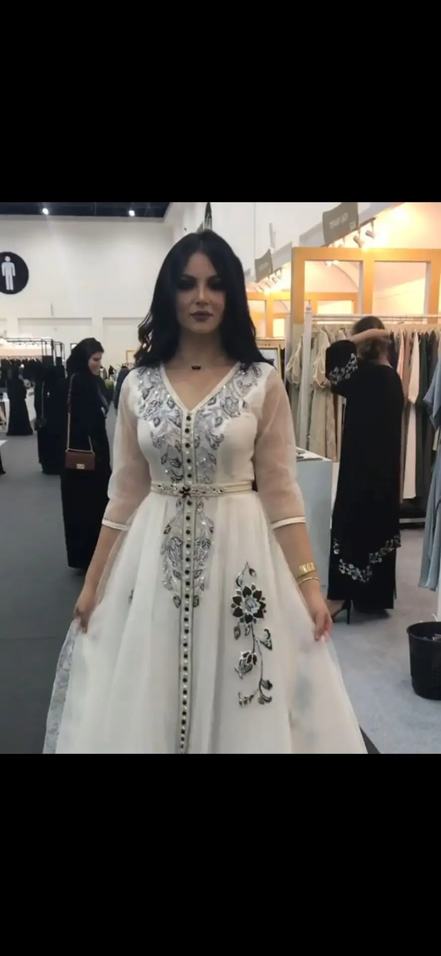 

Вечерние платья с V-образным вырезом, длинным рукавом 3/4, блестками, аппликацией, поясом и бисером, платья для выпускного вечера